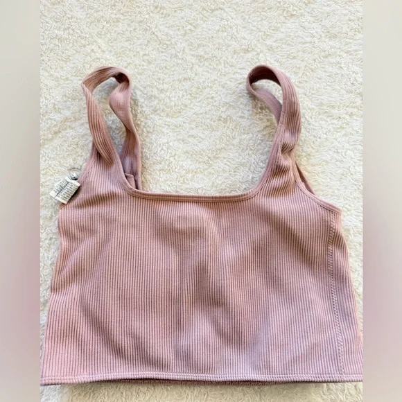 Forever 21 Ribbed Mauve Crop Top - Picture 2 of 6